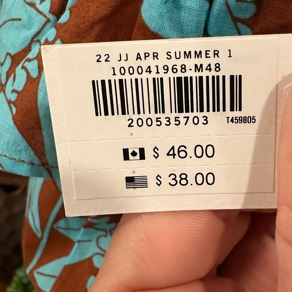 NWT Janie and Jack Floral Cold-Shoulder Top- Blue and Brown - Picture 3 of 5